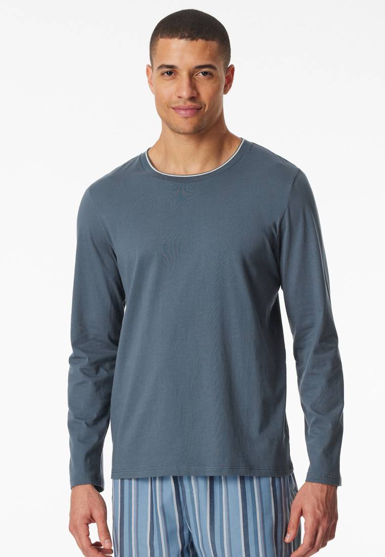 Schiesser Shirt langarm jeansblau - Mix+Relax Black Friday
