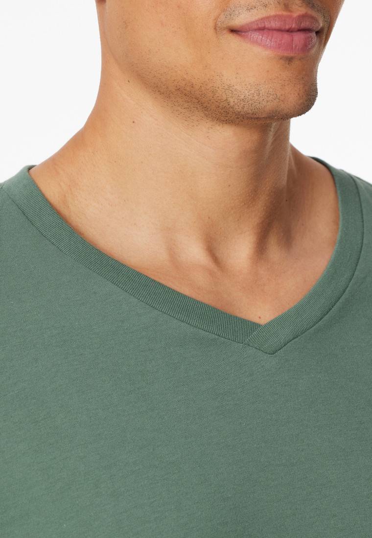 Schiesser Shirt langarm V-Ausschnitt grün - Mix+Relax Cyber Monday