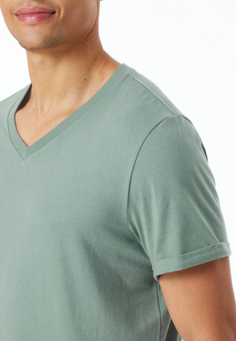 Schiesser Shirt kurzarm V-Ausschnitt linde - Mix+Relax Weihnachtsangebot
