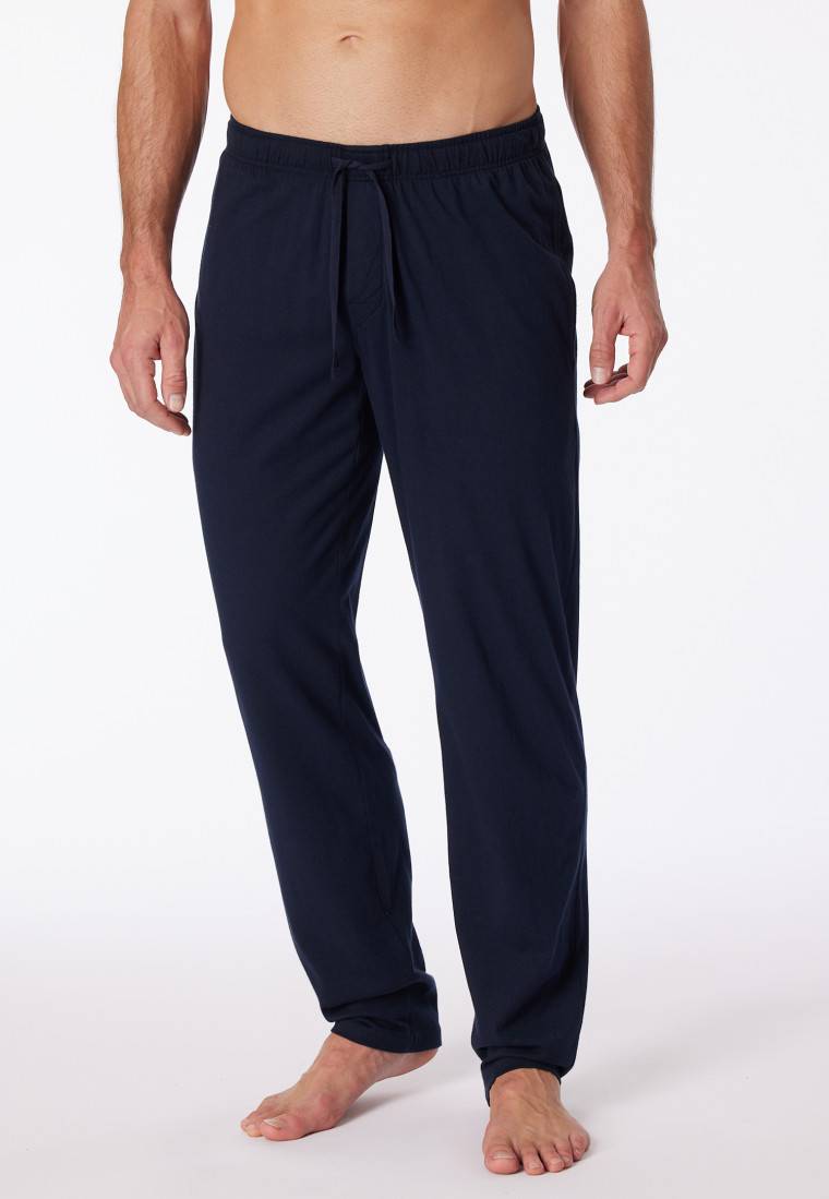 Schiesser Loungehose lang Jersey dunkelblau - Mix+Relax Tägliche Deals