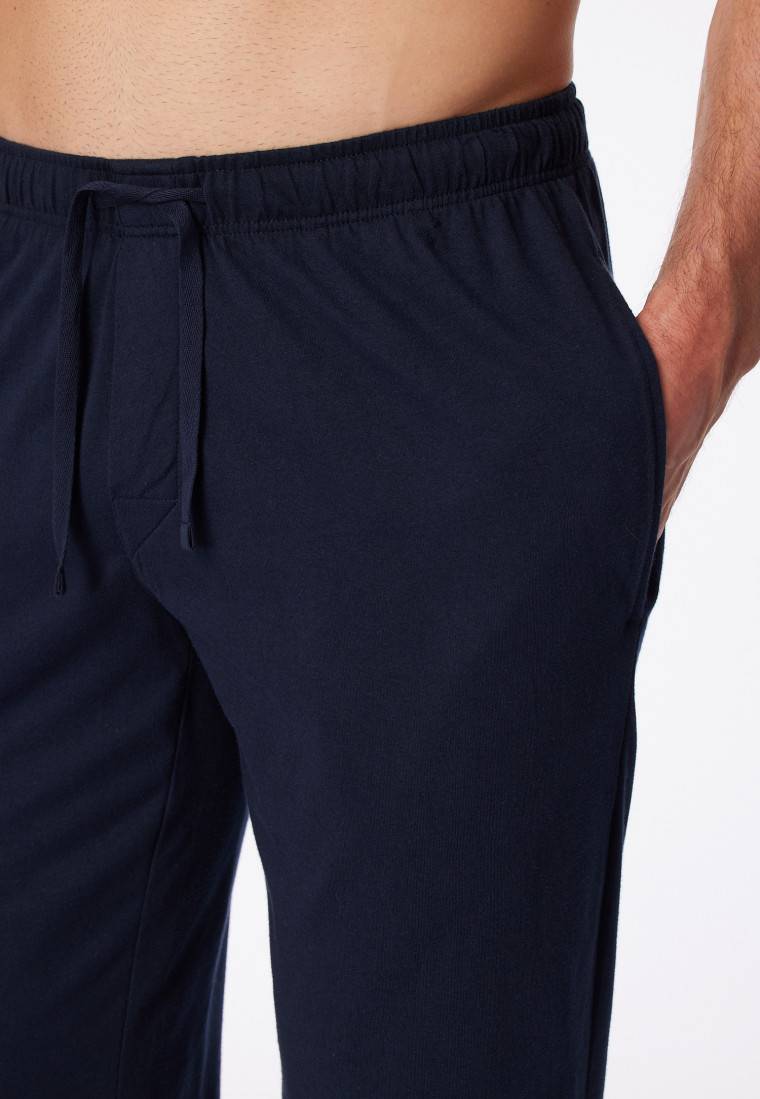 Schiesser Loungehose lang Jersey dunkelblau - Mix+Relax Tägliche Deals