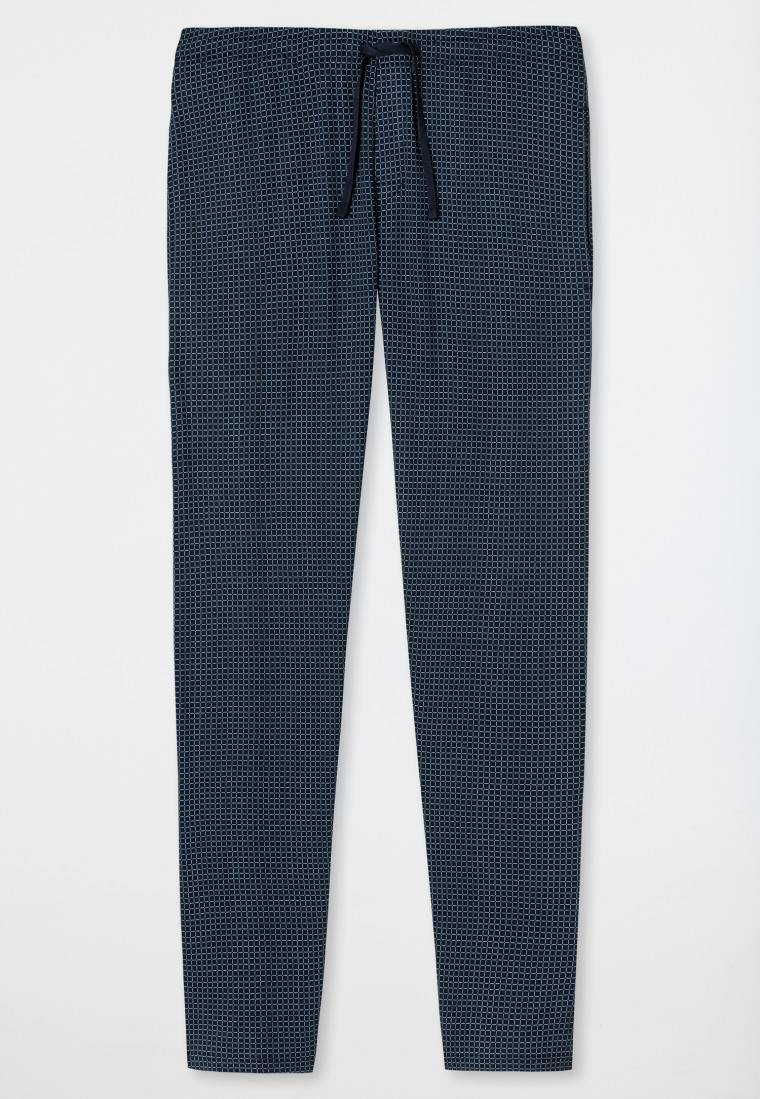 Schiesser Loungehose lang Jersey dunkelblau-gemustert - Mix+Relax VIP-Rabatte
