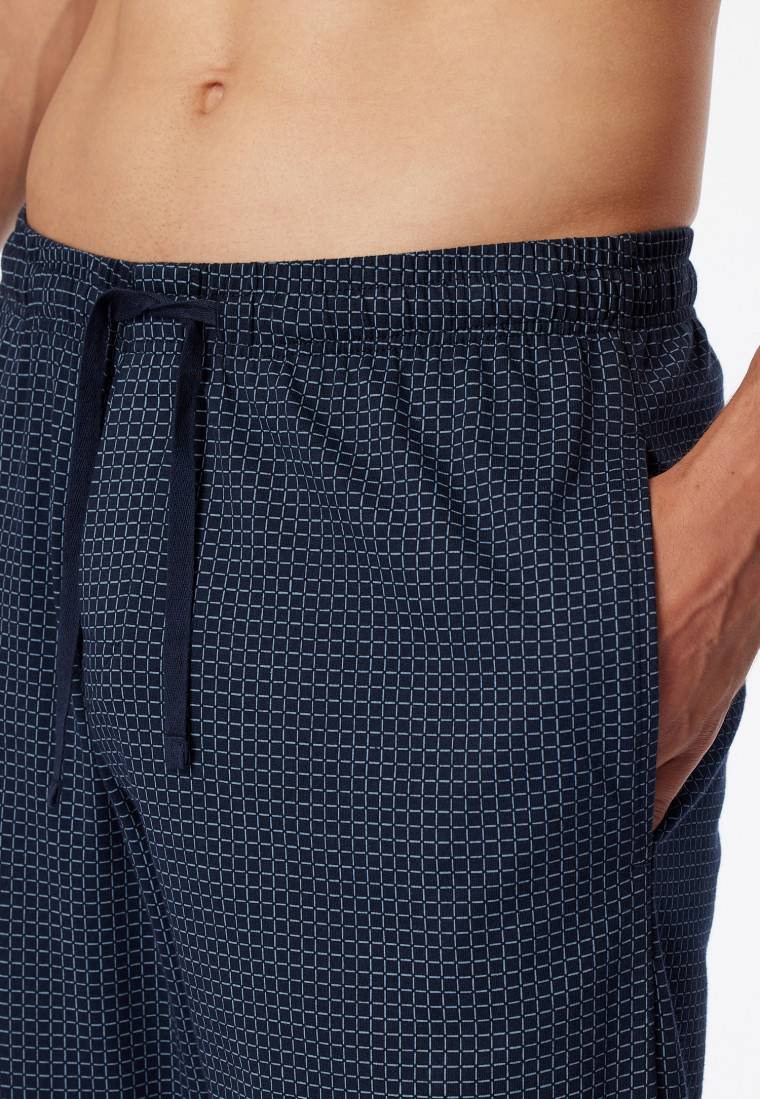 Schiesser Loungehose lang Jersey dunkelblau-gemustert - Mix+Relax VIP-Rabatte