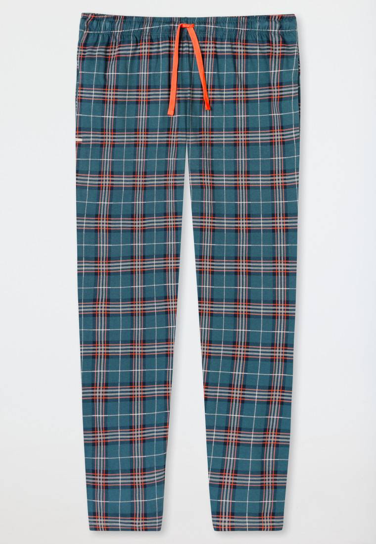 Schiesser Loungehose lang Organic Cotton kariert mehrfarbig - Mix+Relax Tiefpreis