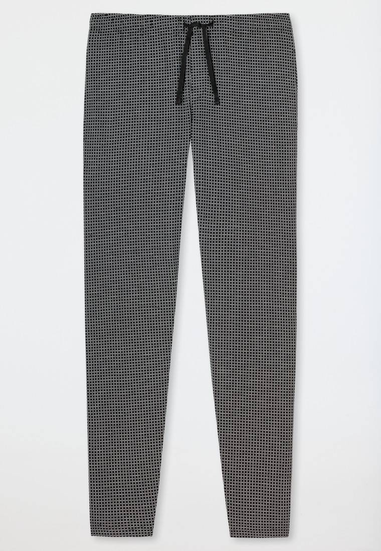 Schiesser Loungehose lang Jersey schwarz gemustert - Mix+Relax Wochenangebot