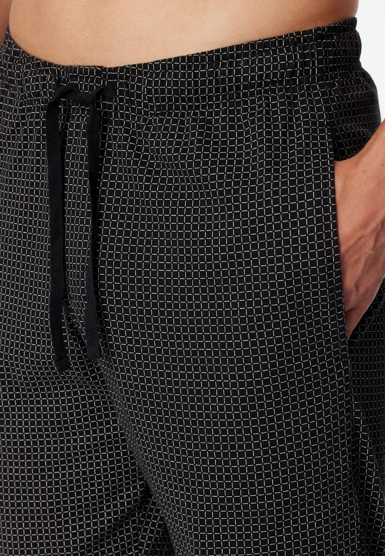 Schiesser Loungehose lang Jersey schwarz gemustert - Mix+Relax Wochenangebot