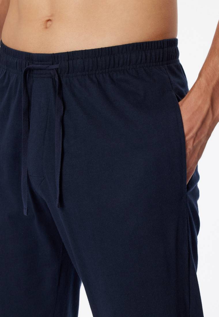 Schiesser Loungehose lang Jersey Bündchen dunkelblau - Mix+Relax Letzte 3 Tage