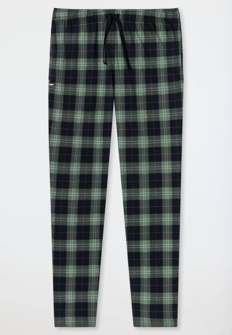 Schiesser Loungehose lang Organic Cotton kariert mehrfarbig - Mix+Relax JETZT KAUFEN