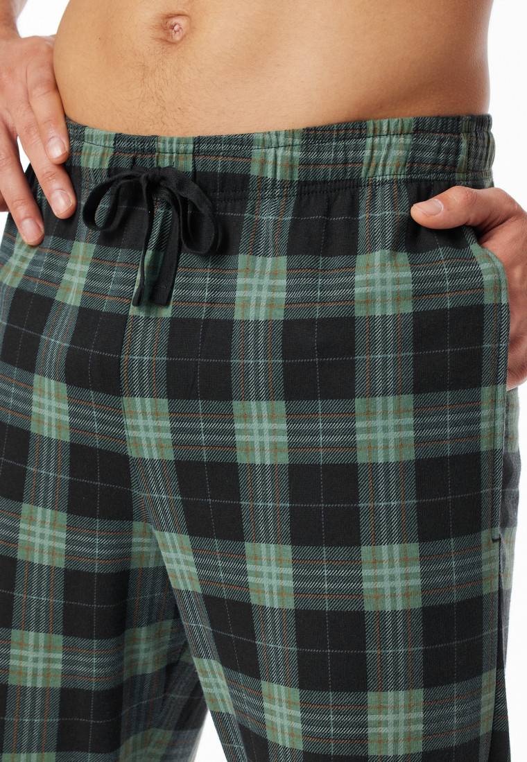 Schiesser Loungehose lang Organic Cotton kariert mehrfarbig - Mix+Relax JETZT KAUFEN