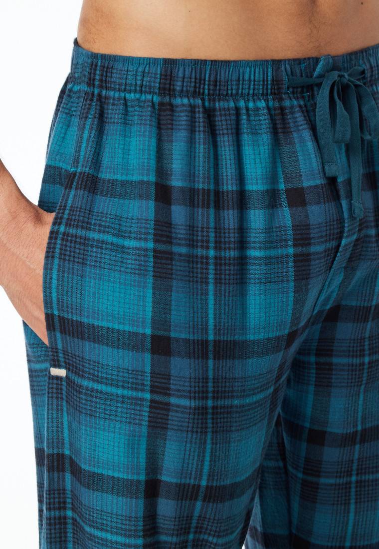 Schiesser Hose lang Flanell Karos multicolor - Mix+Relax Sonderangebot der Fabrik