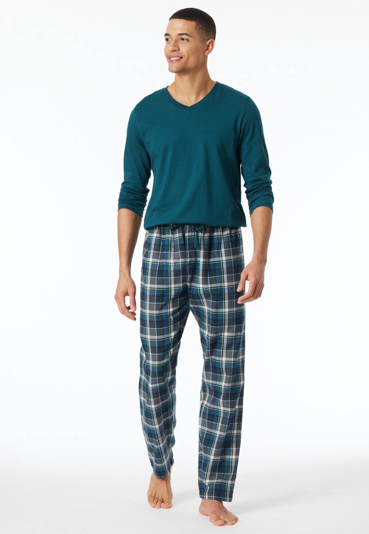 Schiesser Hose lang Flanell Karos multicolor - Mix+Relax Vierteljährliche Förderung