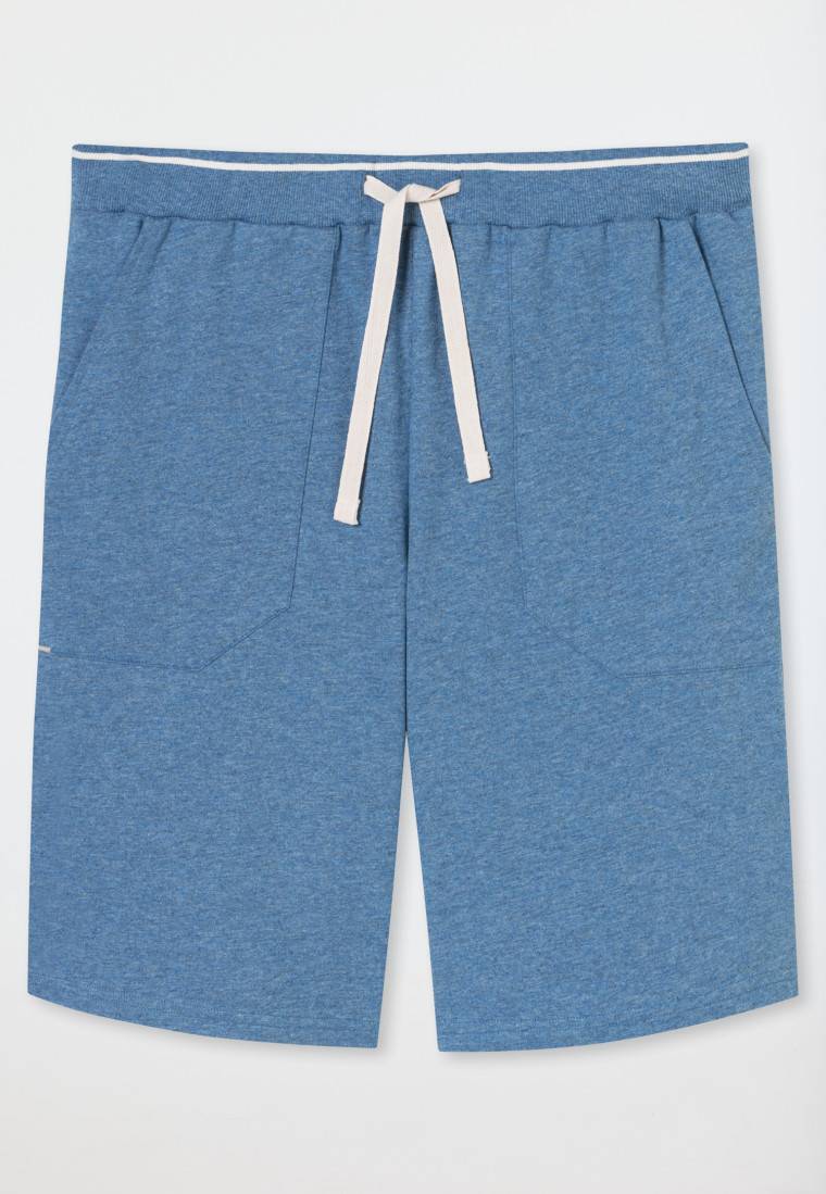 Schiesser Bermudashorts Sweatware Organic Cotton blau-meliert - Mix+Relax 50% Rabatt mit kostenlosem Versand