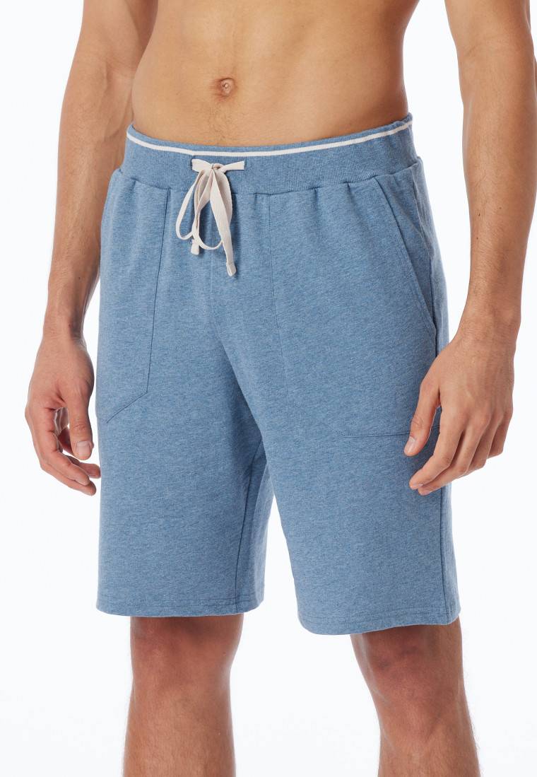 Schiesser Bermudashorts Sweatware Organic Cotton blau-meliert - Mix+Relax 50% Rabatt mit kostenlosem Versand