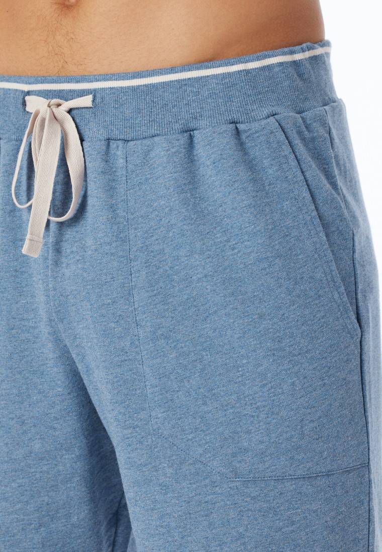 Schiesser Bermudashorts Sweatware Organic Cotton blau-meliert - Mix+Relax 50% Rabatt mit kostenlosem Versand
