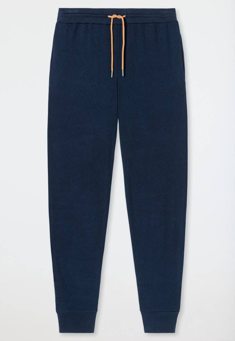 Schiesser Hose lang Doppelripp Bündchen nachtblau - Mix+Relax Clearance-Verkauf