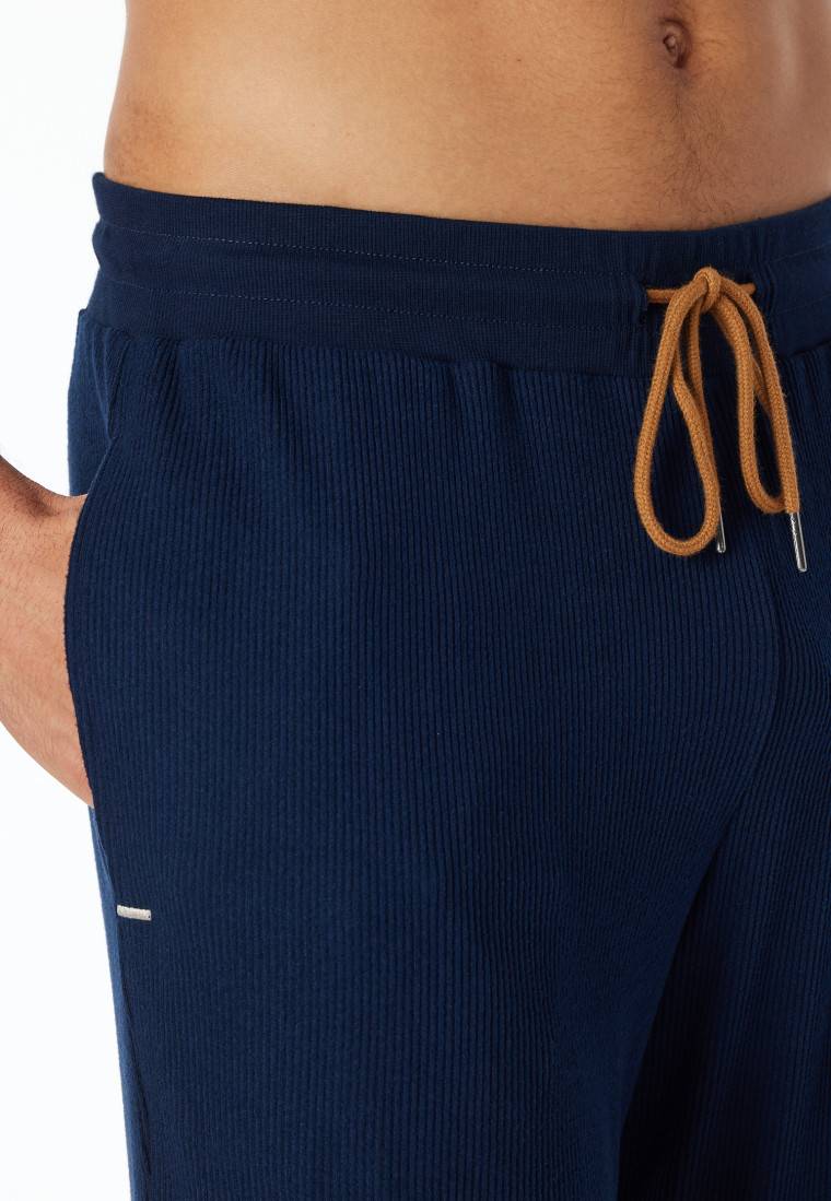 Schiesser Hose lang Doppelripp Bündchen nachtblau - Mix+Relax Clearance-Verkauf