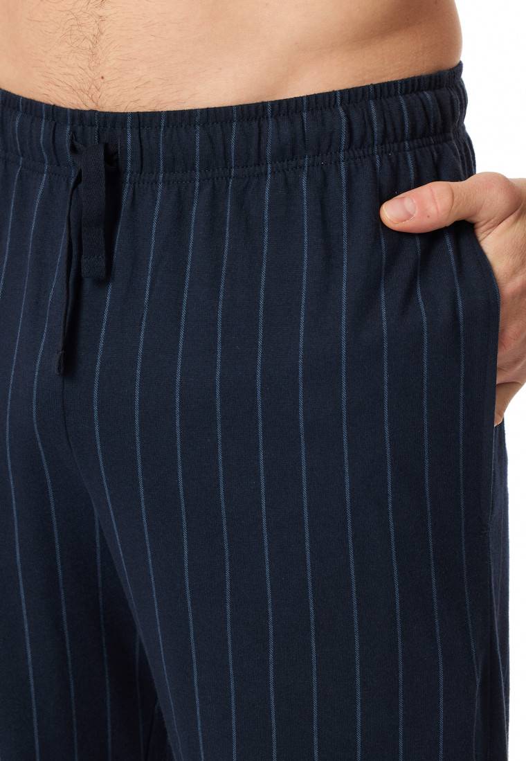 Schiesser Hose kurz nachtblau gestreift - Mix+Relax Fabrikladen