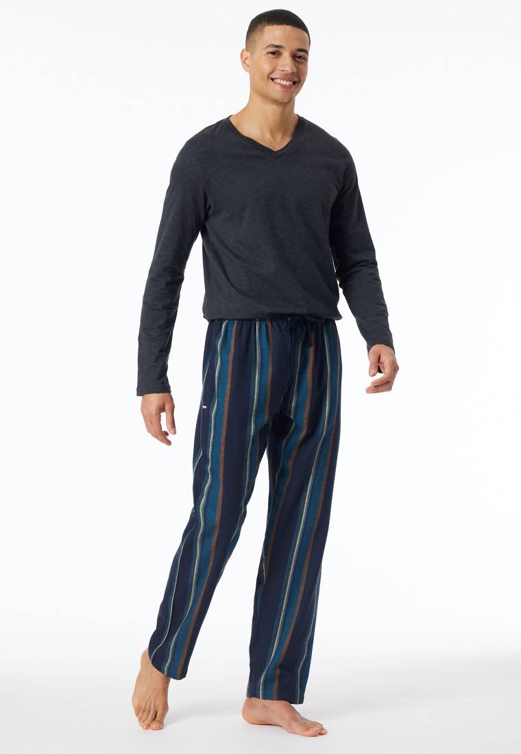 Schiesser Hose lang Flanell Streifen multicolor - Mix+Relax Begrenzt auf 3 Tage