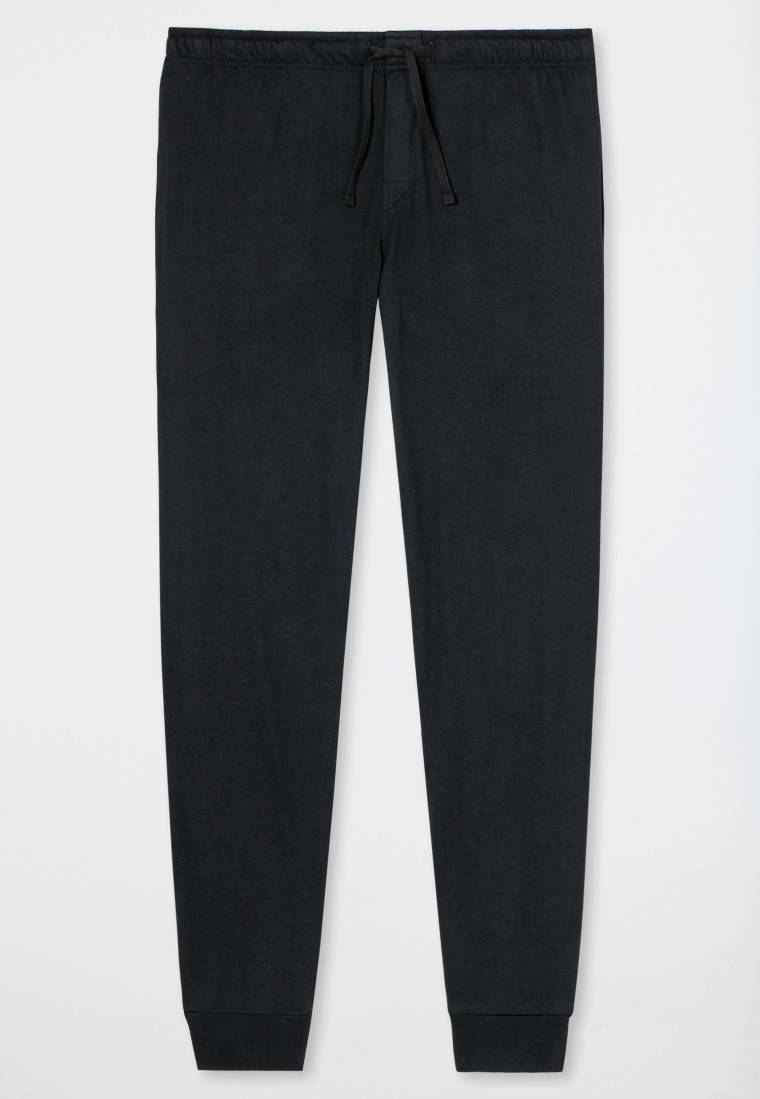 Schiesser Loungehose lang Jersey Bündchen schwarz- Mix+Relax Im Verkauf