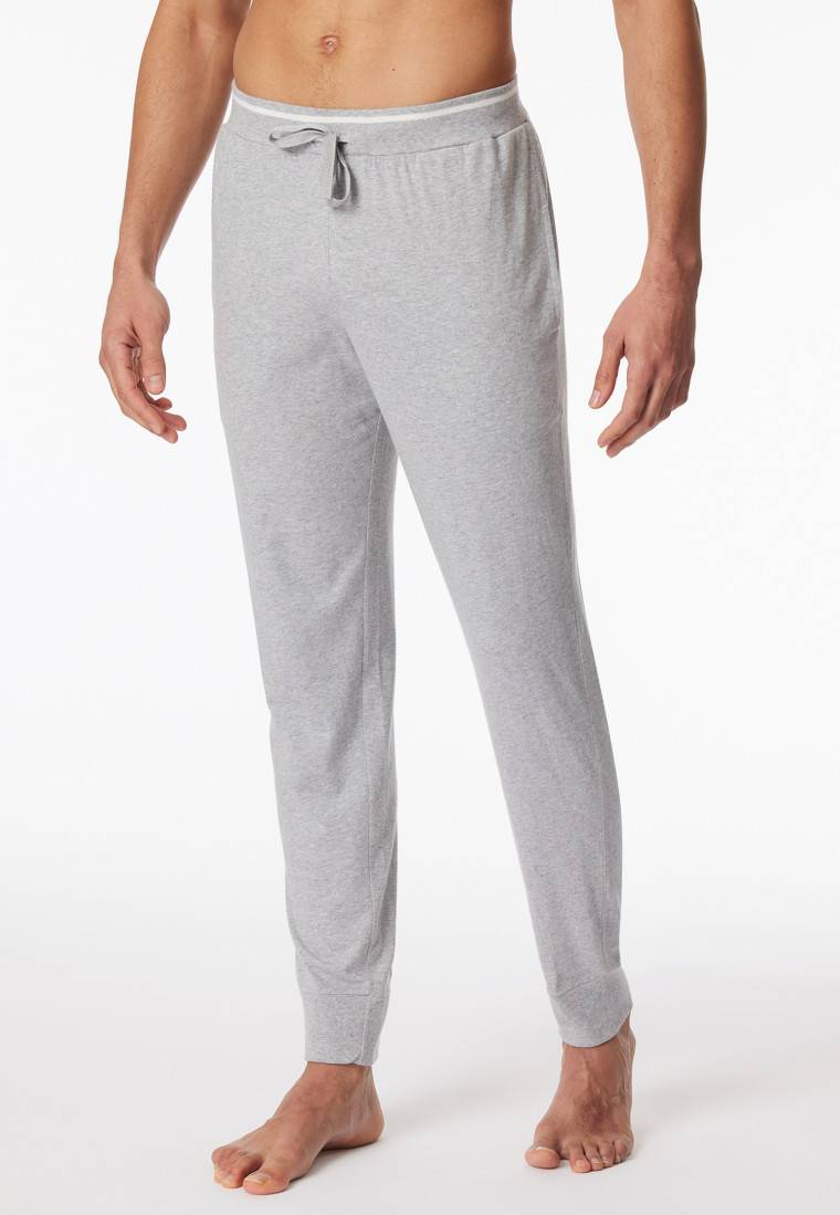 Schiesser Hose lang Bündchen grau meliert - Mix+Relax 50% Rabatt für begrenzte Zeit