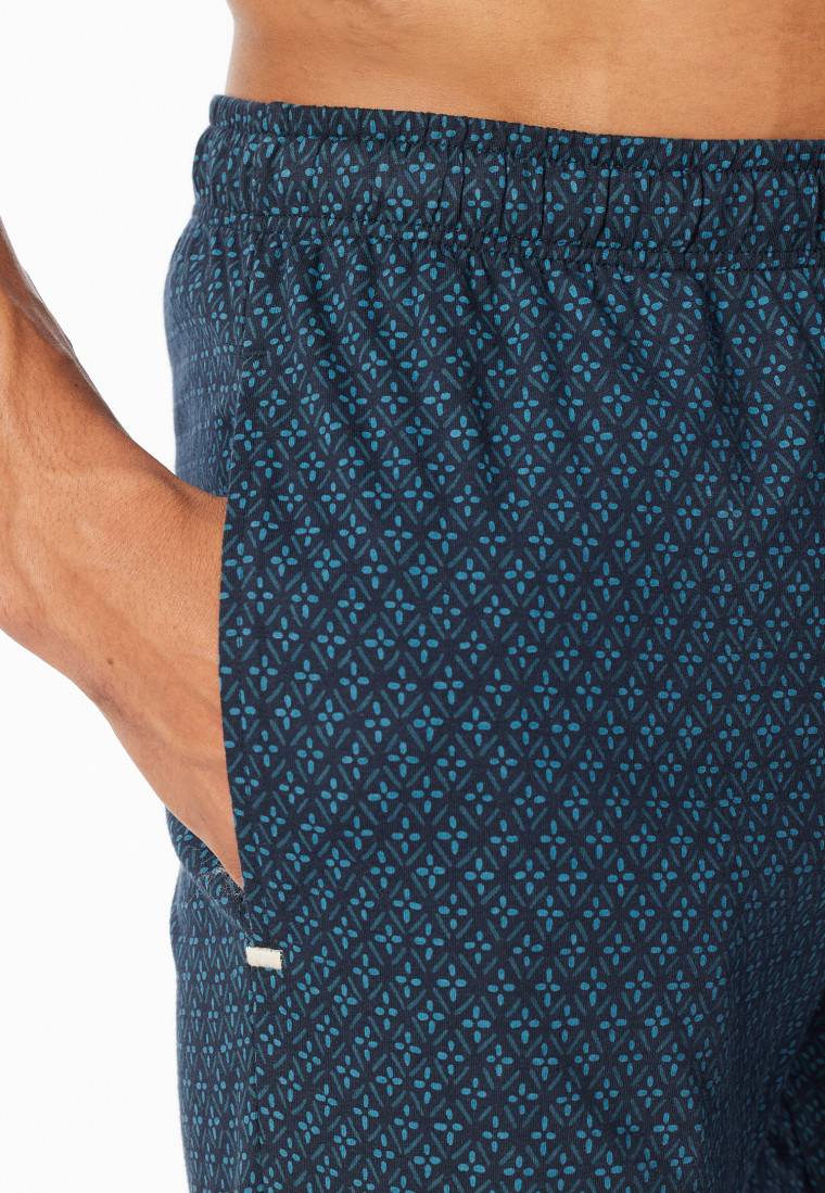 Schiesser Loungehose lang Organic Cotton dunkelblau - Mix+Relax Rabatte dieses Monats