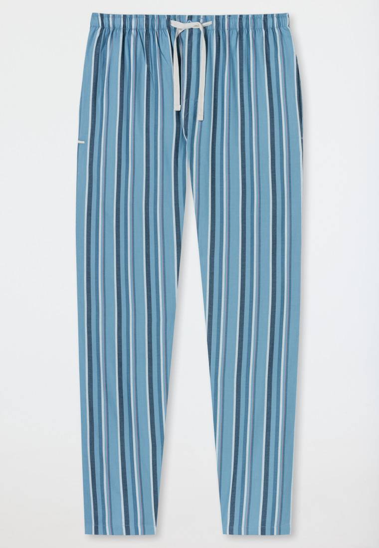 Schiesser Loungehose lang Webware Organic Cotton Streifen mehrfarbig - Mix+Relax Angebote