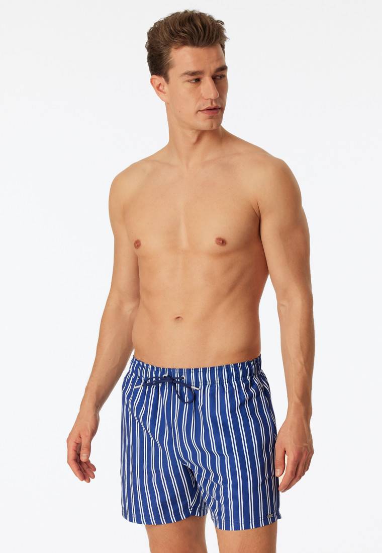 Schiesser Badeshorts Webware gestreift off-white - Classic Swim Blitzverkäufe
