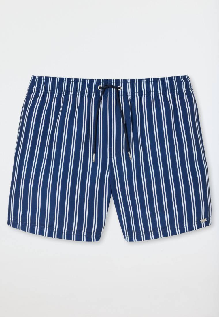 Schiesser Badeshorts Webware gestreift off-white - Classic Swim Blitzverkäufe