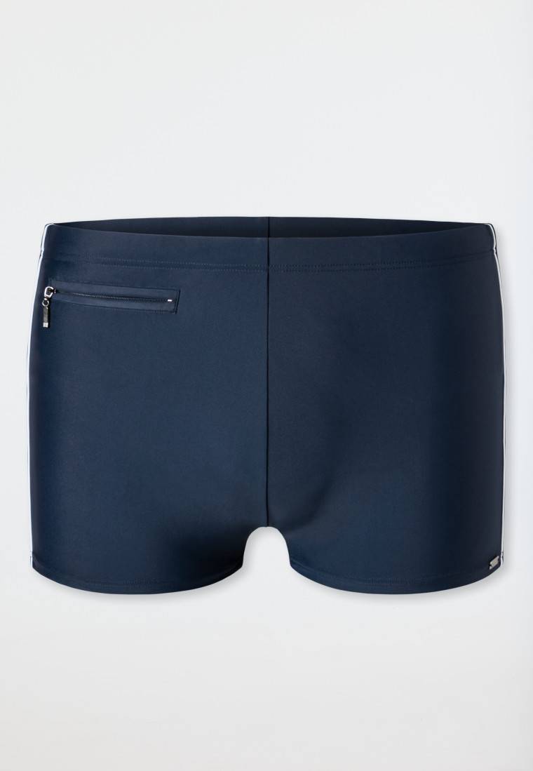 Schiesser Badehose mit Reißverschluss-Tasche Wirkware recycelt feiner Streifen admiral - Nautical Casual Limitierter Zeitrabatt