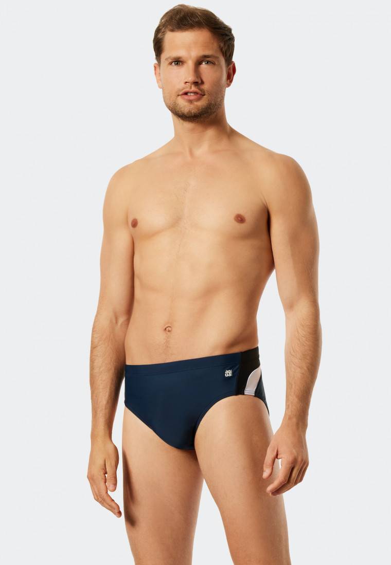 Schiesser Badehose Wirkware recycelt seitliche Streifen admiral - Nautical Active Sonderangebot