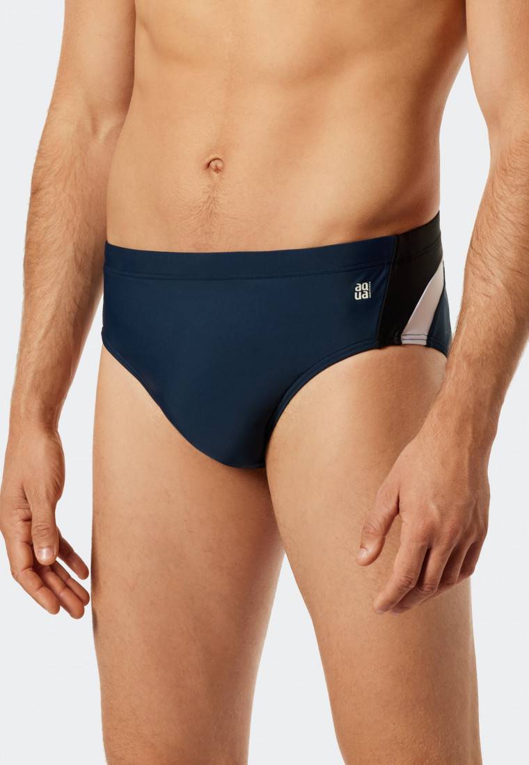 Schiesser Badehose Wirkware recycelt seitliche Streifen admiral - Nautical Active Sonderangebot