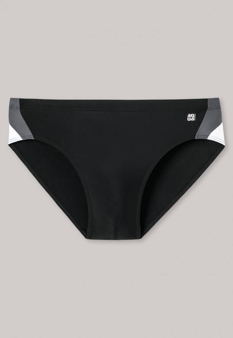 Schiesser Badehose Wirkware recycelt seitliche Streifen schwarz - Nautical Active Begrenztes Angebot