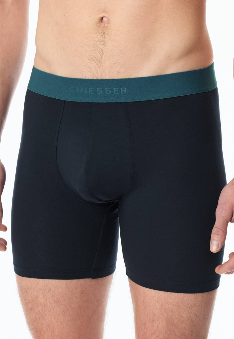 Schiesser Long-Shorts 2er-Pack Organic Cotton Webgummibund mehrfarbig - 95/5 Cyber Monday