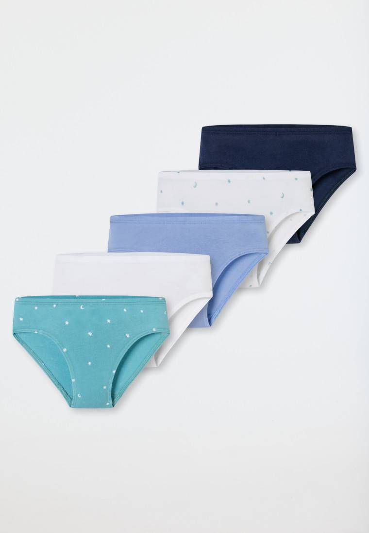 Schiesser Slips 5er-Pack Organic Cotton Softbund Sterne Monde mehrfarbig - 95/5 Jubiläumsangebot