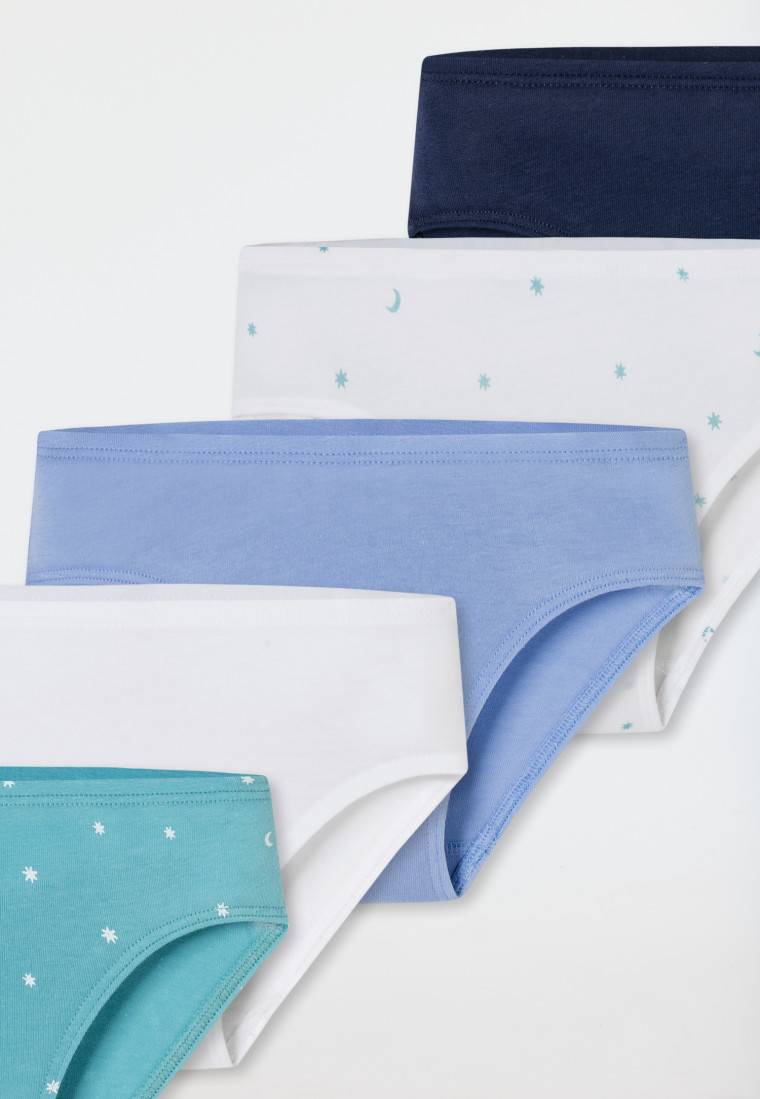 Schiesser Slips 5er-Pack Organic Cotton Softbund Sterne Monde mehrfarbig - 95/5 Jubiläumsangebot