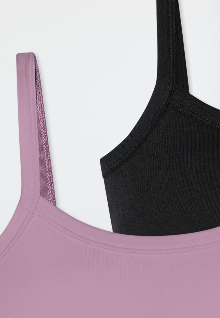 Schiesser Bustiers 2er-Pack schwarz/ violett - Fresh Vibe Top Angebot