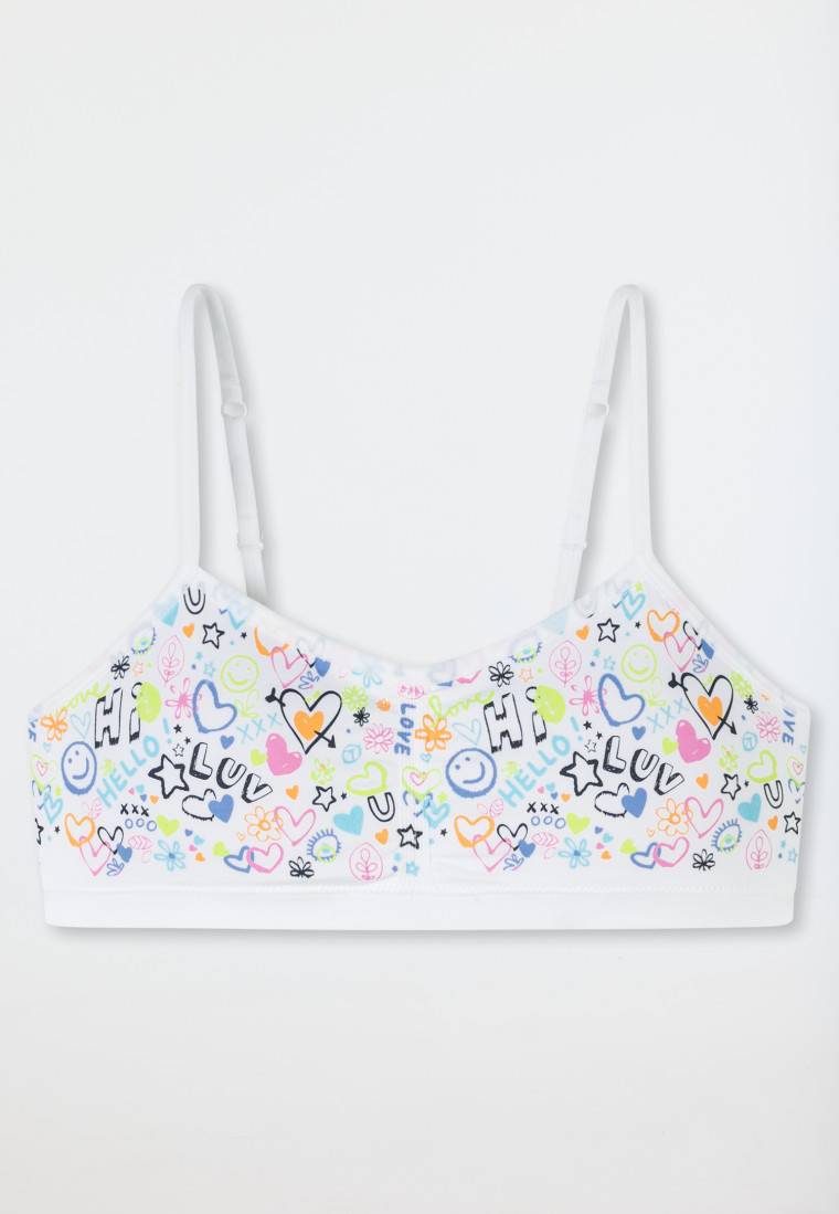 Schiesser Bustier Jersey Herzchen multicolor gemustert - Seamless Online Outlet