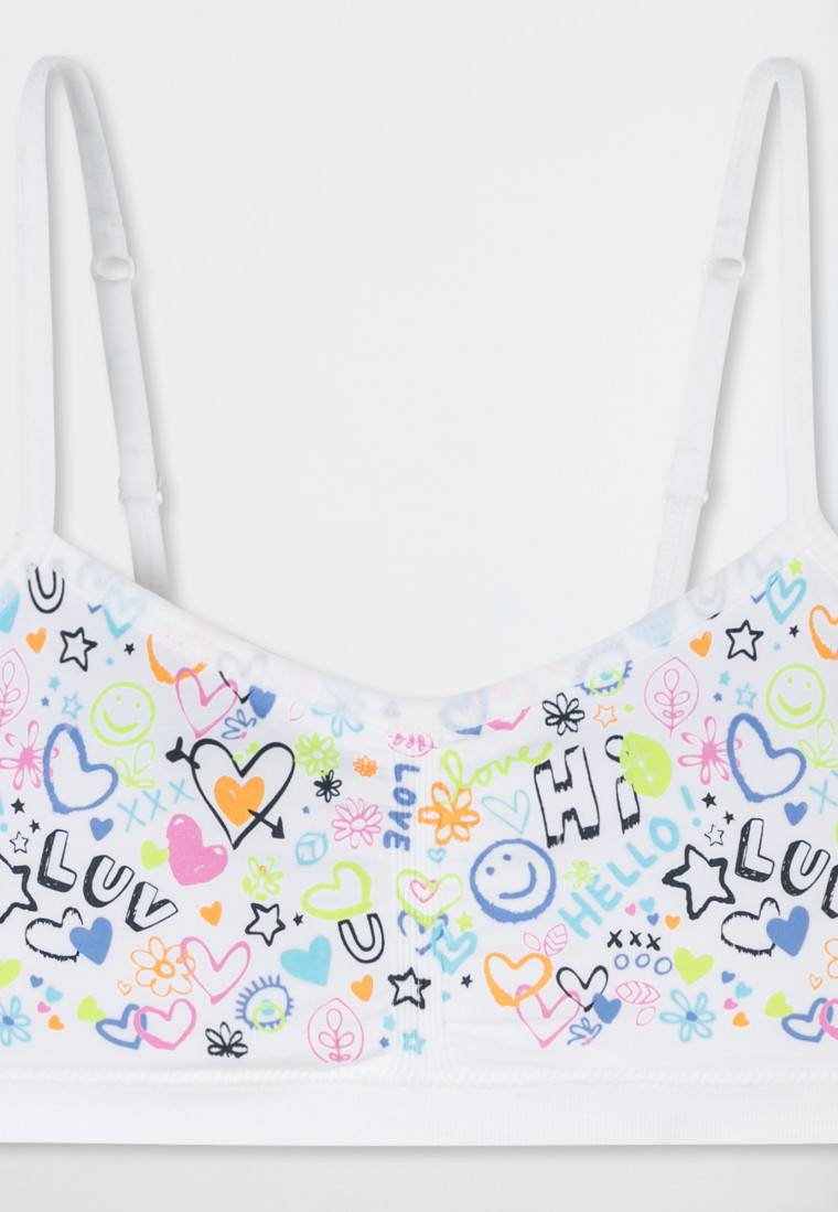 Schiesser Bustier Jersey Herzchen multicolor gemustert - Seamless Online Outlet