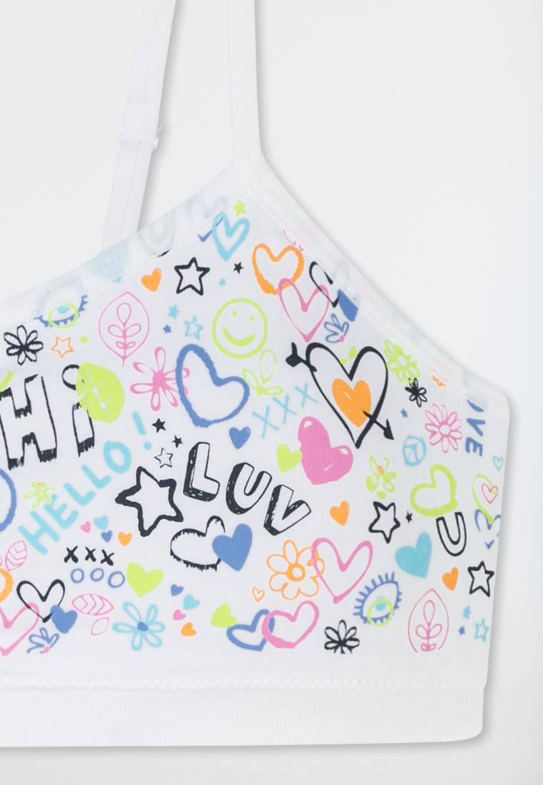 Schiesser Bustier Jersey Herzchen multicolor gemustert - Seamless Online Outlet