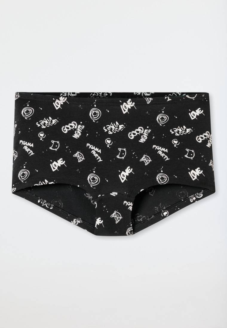 Schiesser Shorts 3er-Pack Organic Cotton schwarz bedruckt - 95/5 Räumungsverkauf