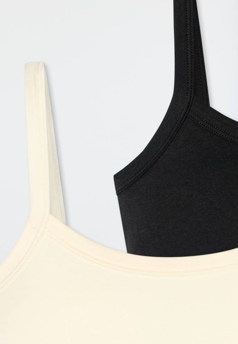 Schiesser Bustiers 2er-Pack schwarz/ creme - Fresh Vibe Riesige Ersparnisse
