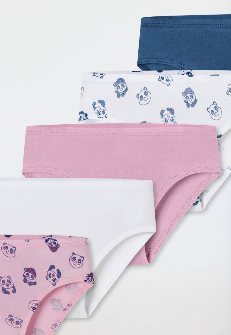 Schiesser Slips 5er-Pack Organic Cotton Softbund Pandas Ringel mehrfarbig - 95/5 Super Sparpreis