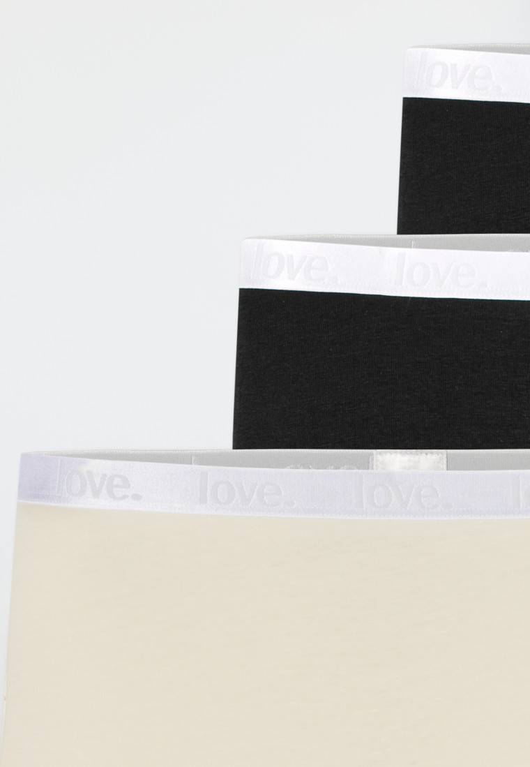 Schiesser Shorts 3er-Pack Organic Cotton schwarz / off-white - 95/5 Neueste Stile