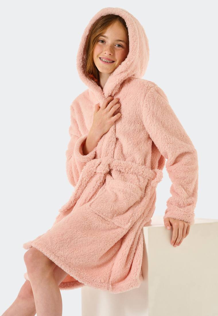Schiesser Bademantel Teddy-Fleece rosé - Original Classics Begrenzt auf 3 Tage