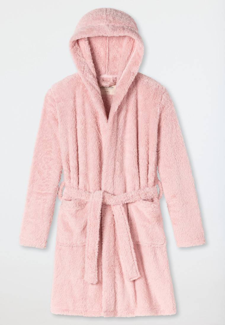 Schiesser Bademantel Teddy-Fleece rosé - Original Classics Begrenzt auf 3 Tage
