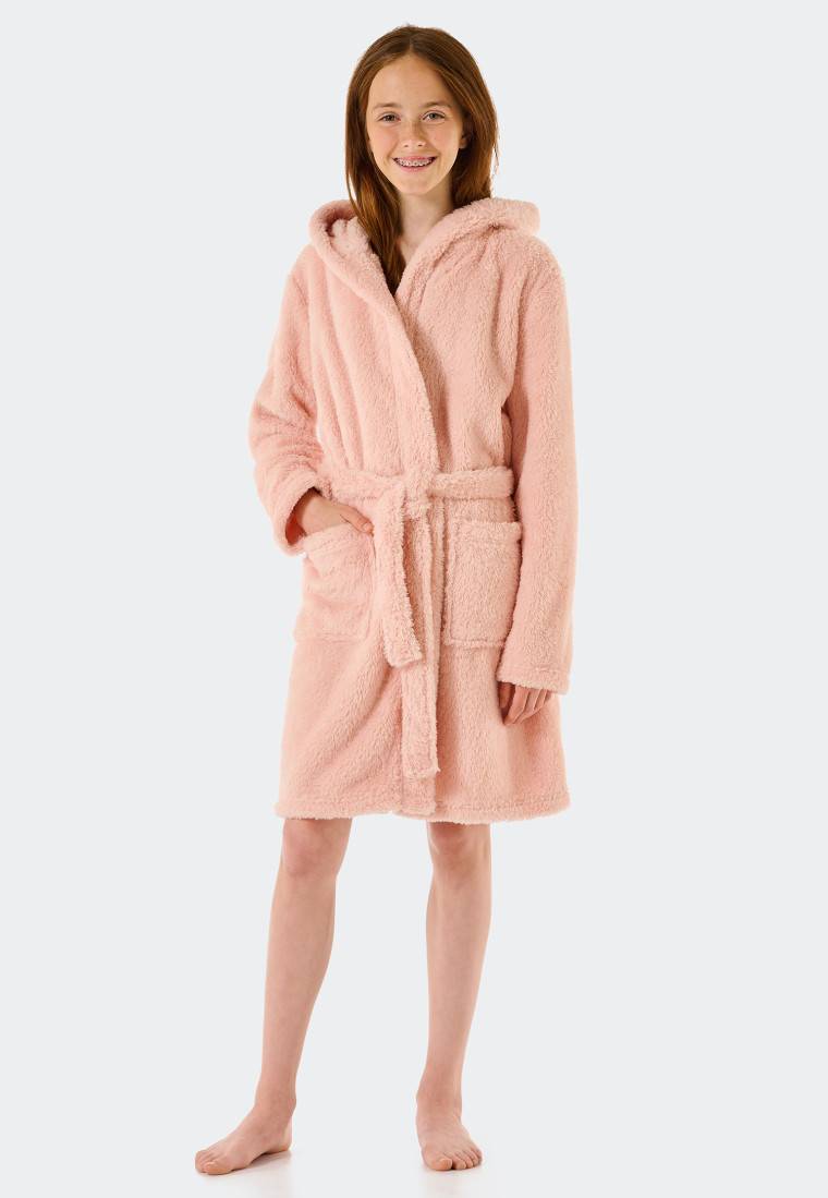 Schiesser Bademantel Teddy-Fleece rosé - Original Classics Begrenzt auf 3 Tage