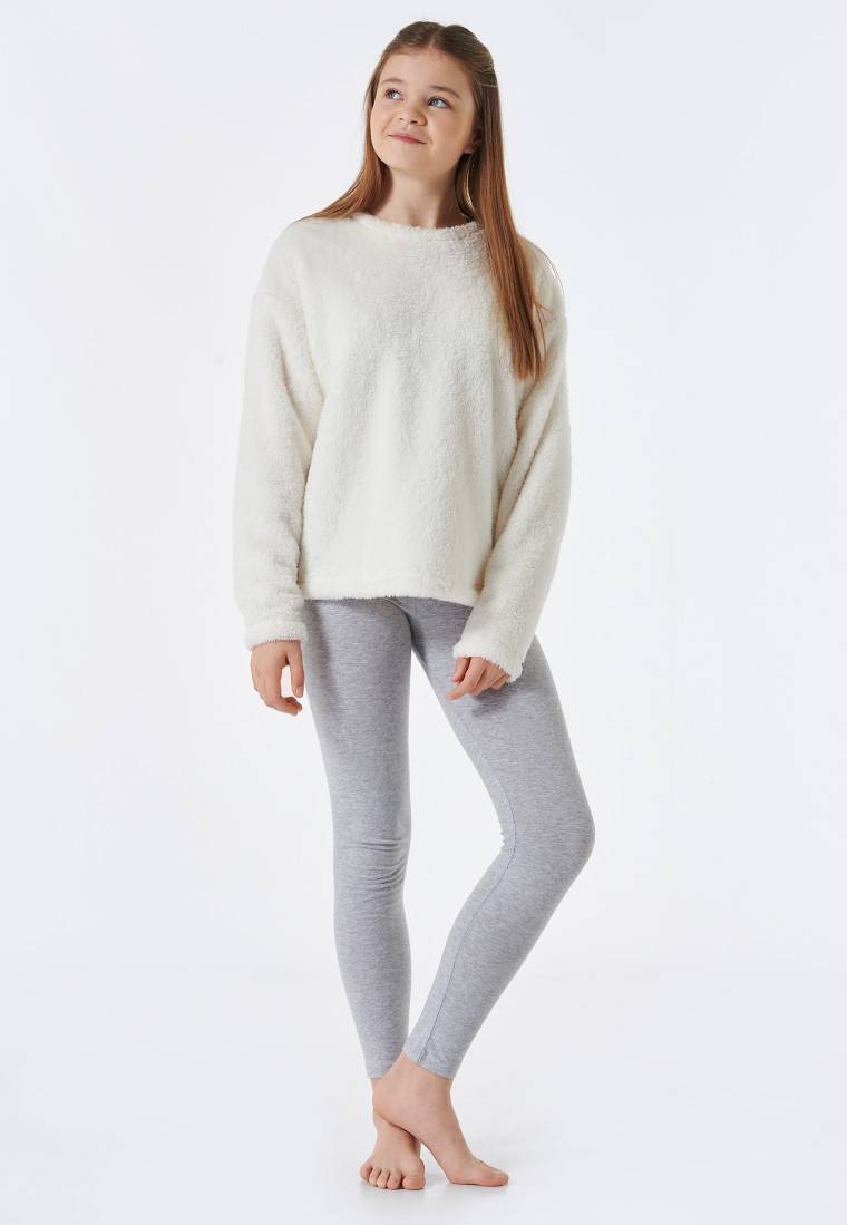 Schiesser Schlafanzug lang Fleece off-white - Teens Nightwear zollfrei