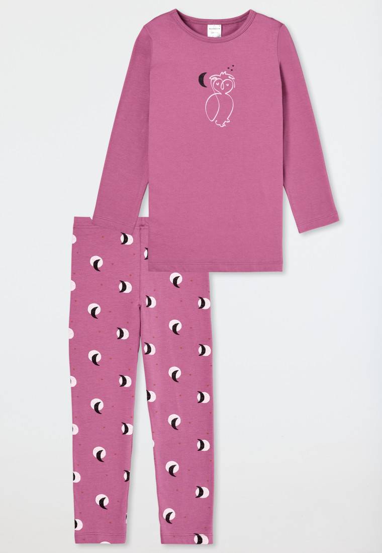 Schiesser Schlafanzug lang Leggings Eule Mond malve - Natural Love Angebote