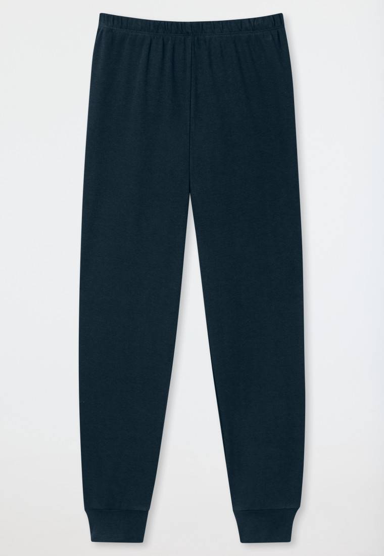 Schiesser Schlafanzug lang Interlock Bündchen Traummotive nachtblau - Nightwear Limitierter Zeitrabatt