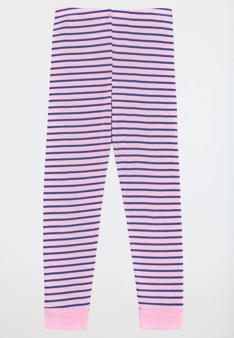 Schiesser Schlafanzug lang Feinripp Panda Ringel blau - Girls World Saisonschlussverkauf